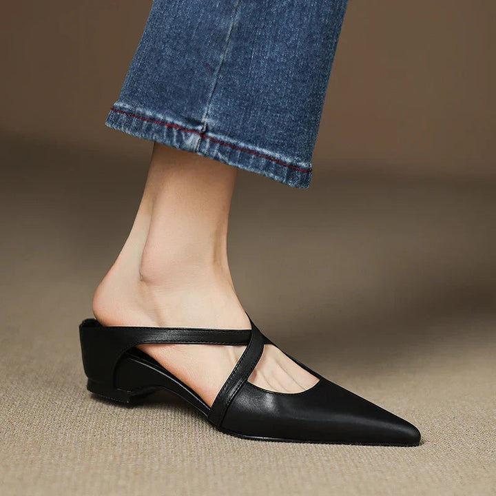Aluna Genuine Leather Mules detail 9