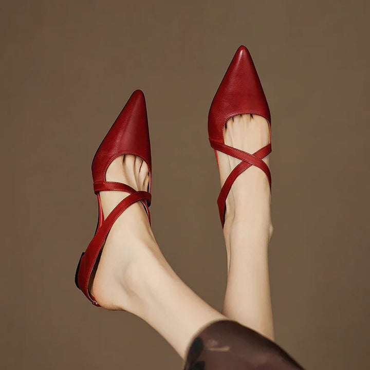 Aluna Genuine Leather Mules detail 7