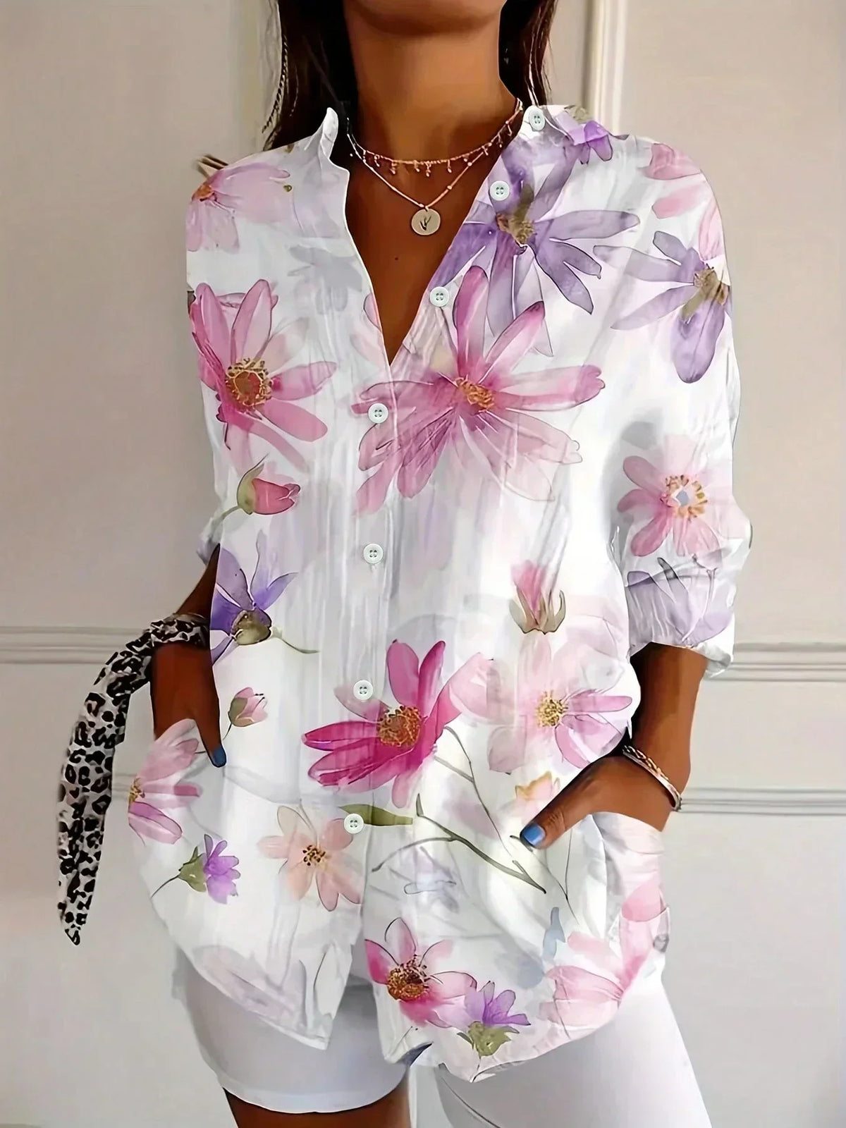 Selma | Colourful Blouse with Playful Print