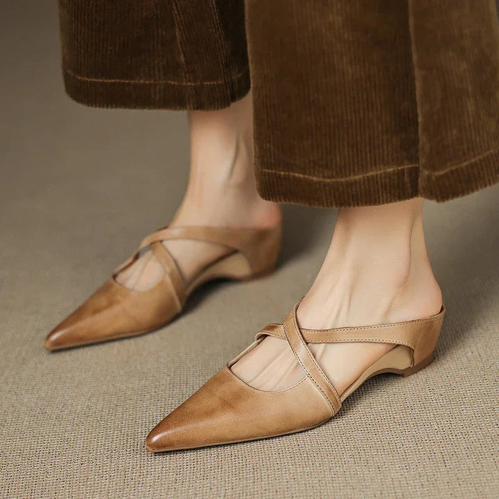 Aluna Genuine Leather Mules detail 2