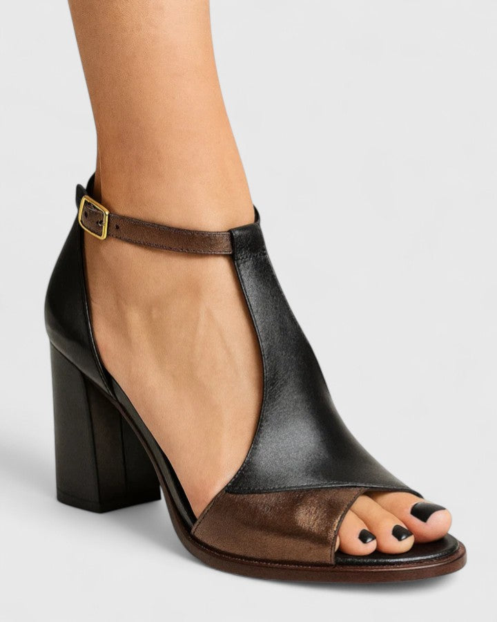 Lorenza | Geometric Heeled Sandals