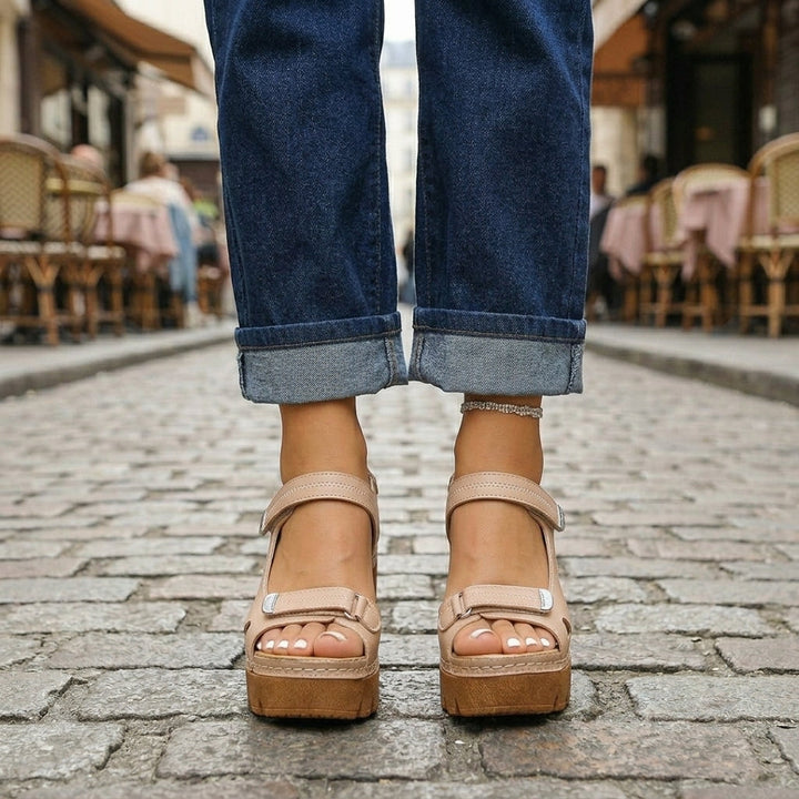 Velora | Chunky Platform Block Heel Sandals