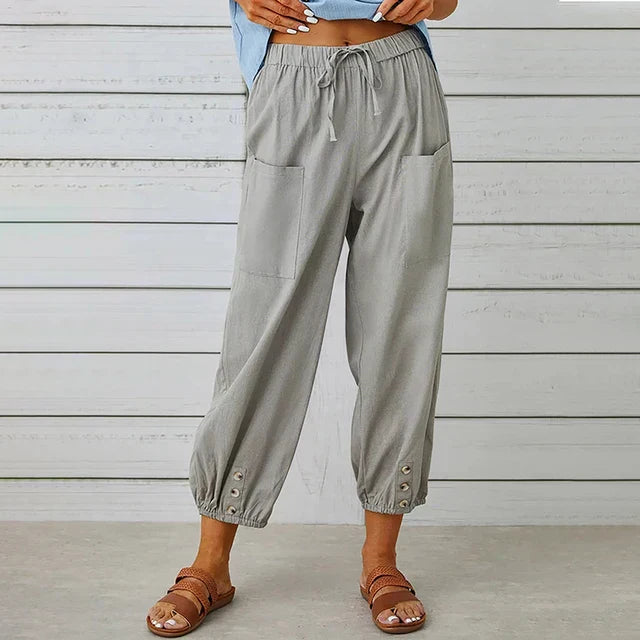 Lena™ | High Waist Relaxed Trousers