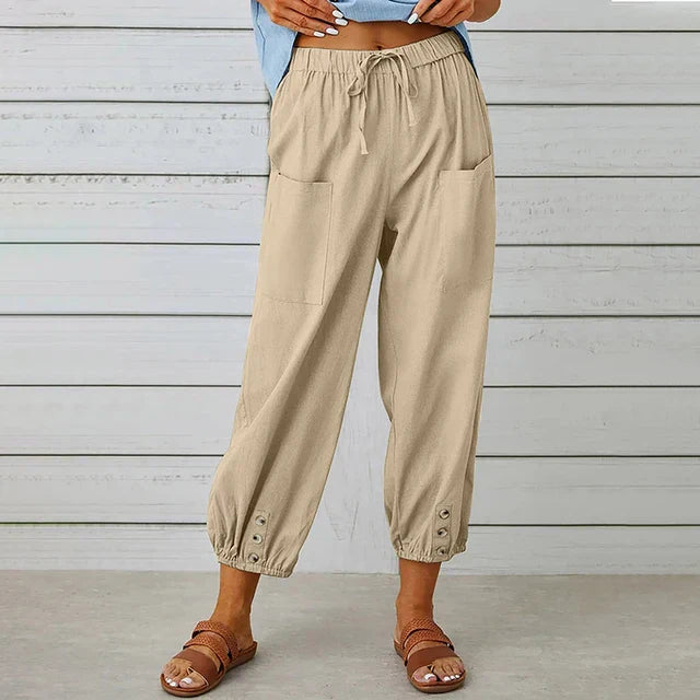 Lena™ | High Waist Relaxed Trousers