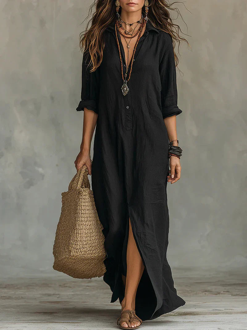 Willow | Button-Down Maxi Shirt Dress