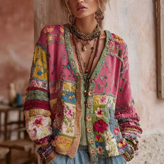 Eleanor Elegant Summer Cardigan - Rose