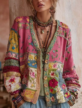 Eleanor Elegant Summer Cardigan - Rose