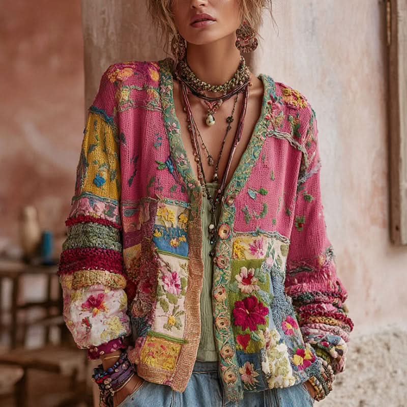 Eleanor Elegant Summer Cardigan - Rose