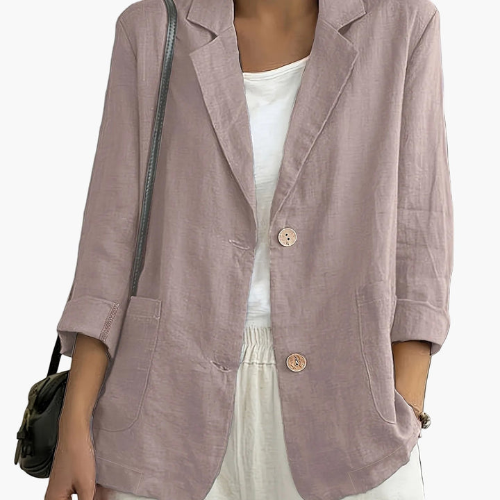 Elise | Elegant Relaxed Linen Blazer