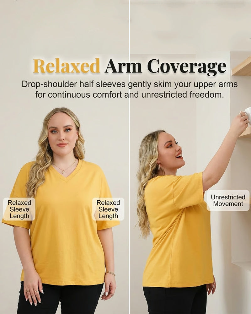Solveig | Relaxed V-Neck T-Shirt