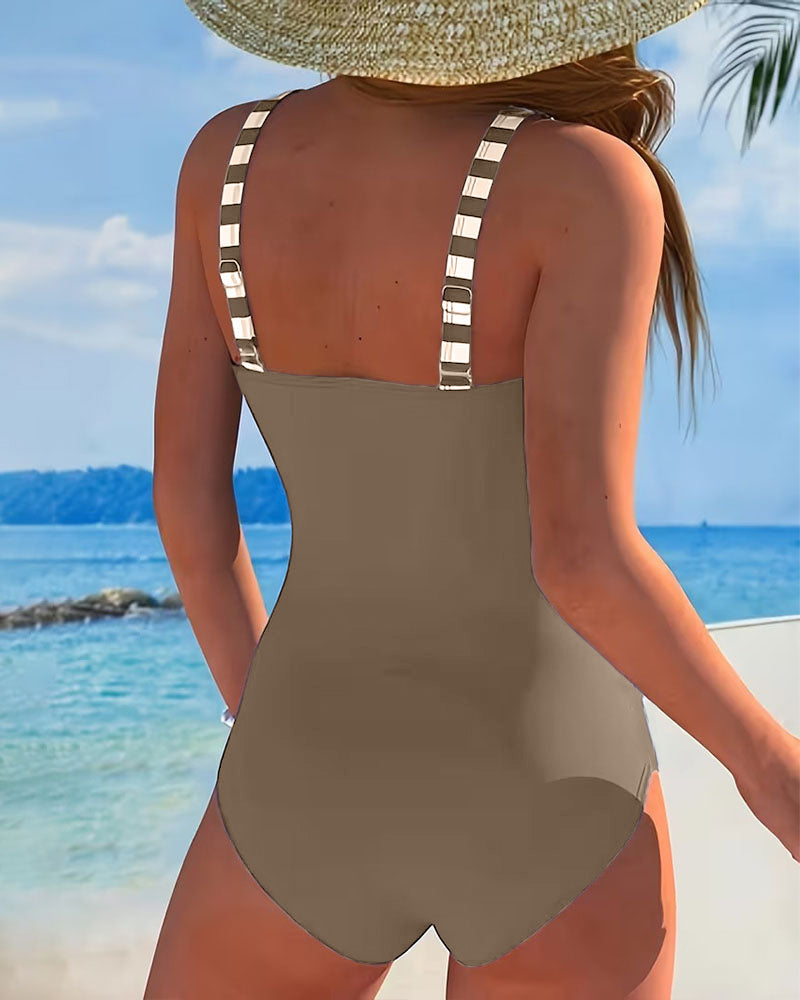 Aurora | Colourblock Stripe Swimsuit