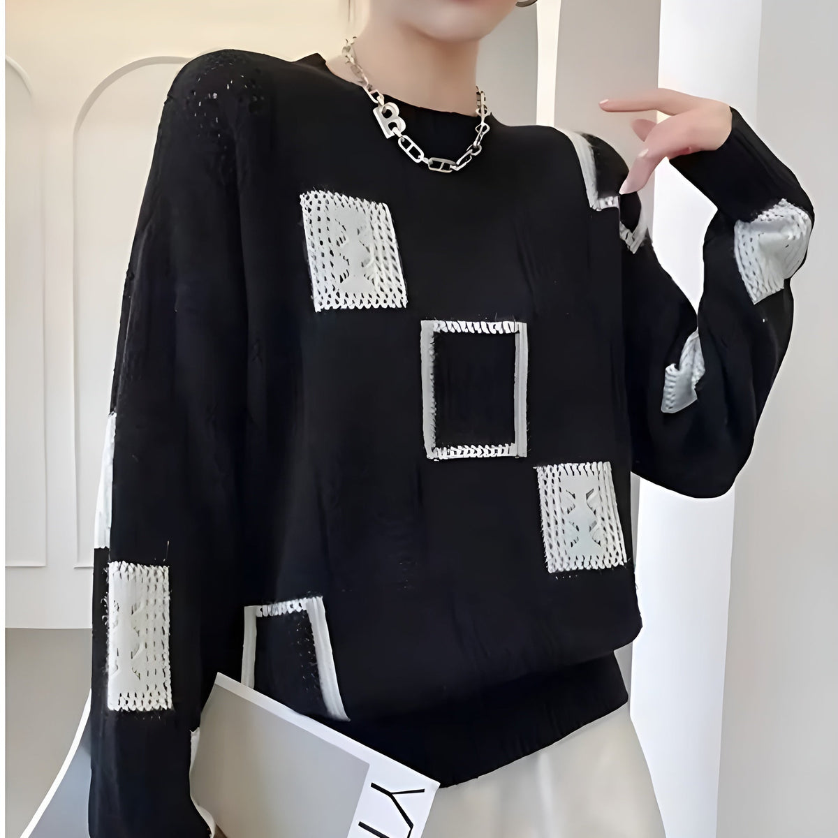 Alida | Openwork Knitted Sweater