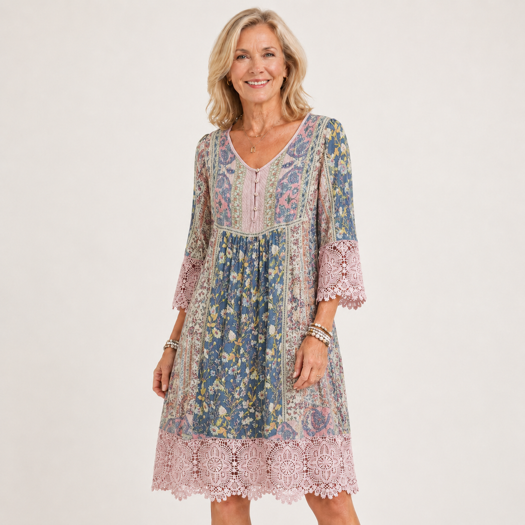 Genevieve | Vintage Lace Midi Dress