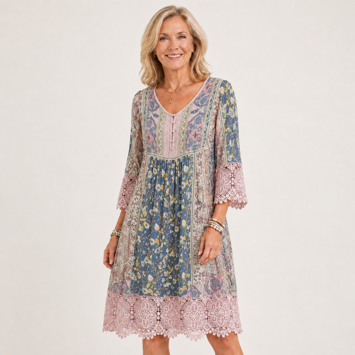 Genevieve | Vintage Lace Midi Dress