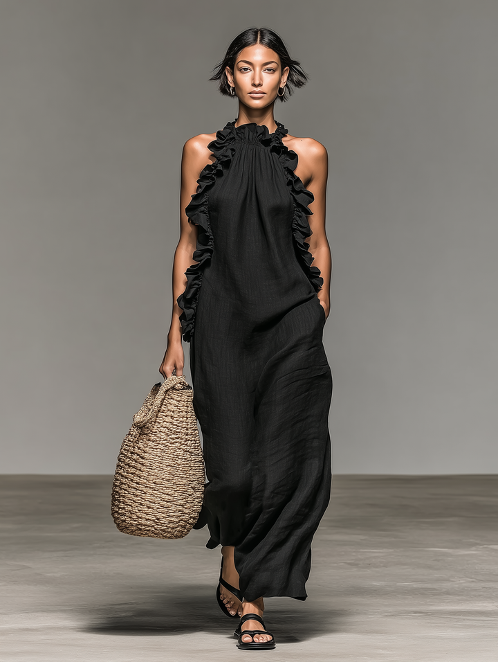 Lua | Sleeveless Ruffle Maxi Dress