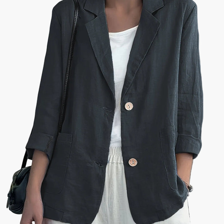 Elise | Elegant Relaxed Linen Blazer
