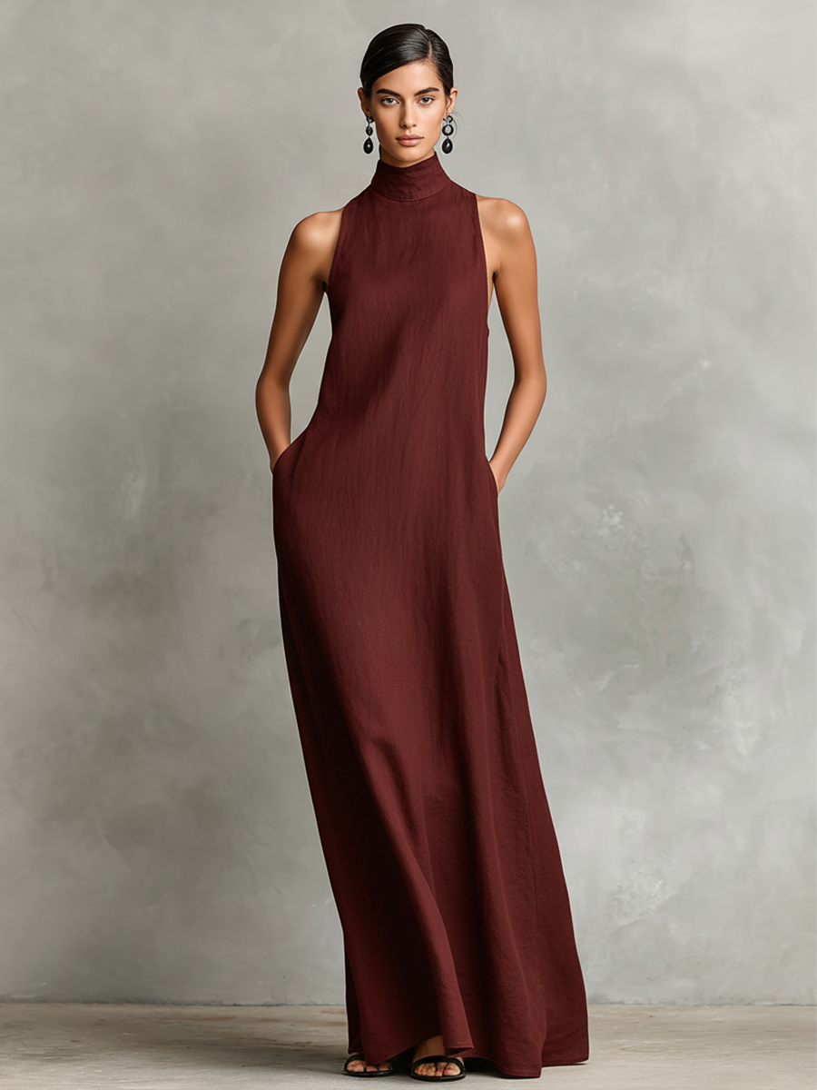 Liliane Maxi Dress - Burgundy