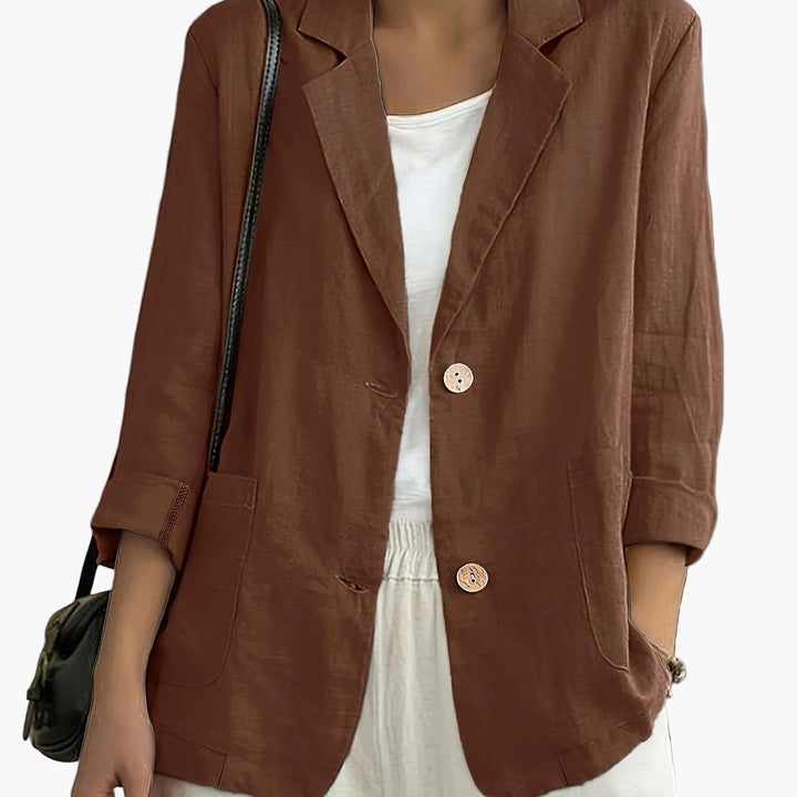 Elise | Elegant Relaxed Linen Blazer