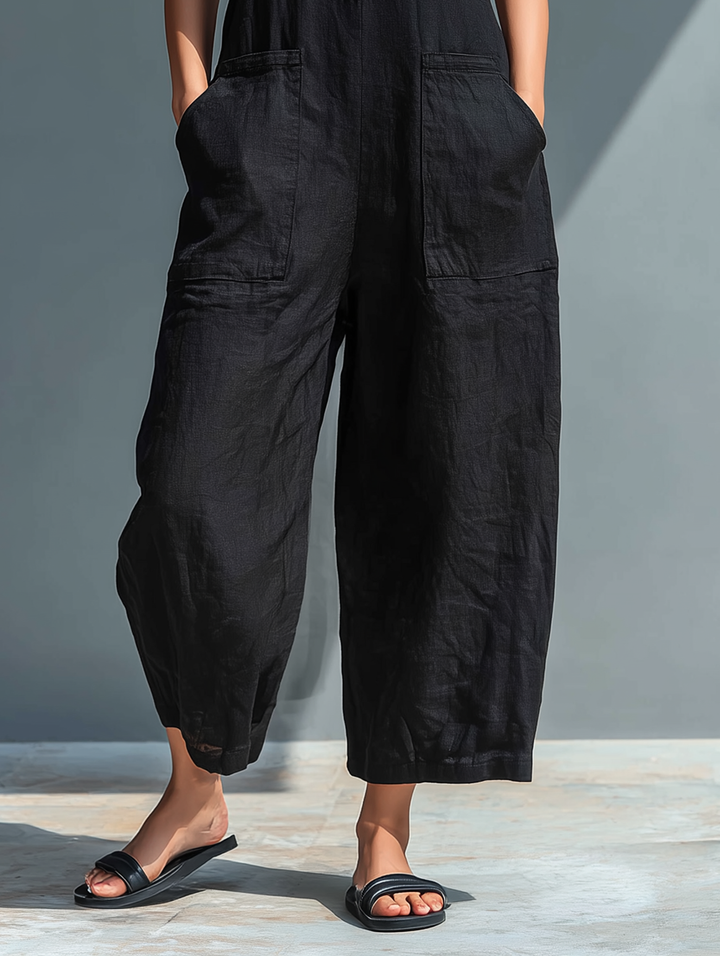 Jade - Sleeveless Linen Jumpsuit