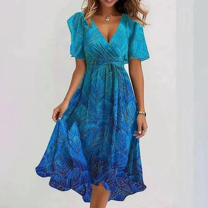 Sylvie | Ruffle Sleeve Wrap Midi Dress