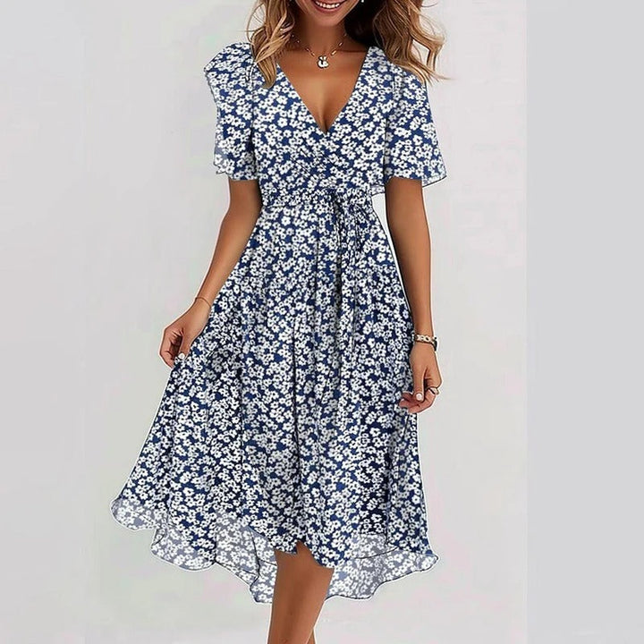 Sylvie | Ruffle Sleeve Wrap Midi Dress