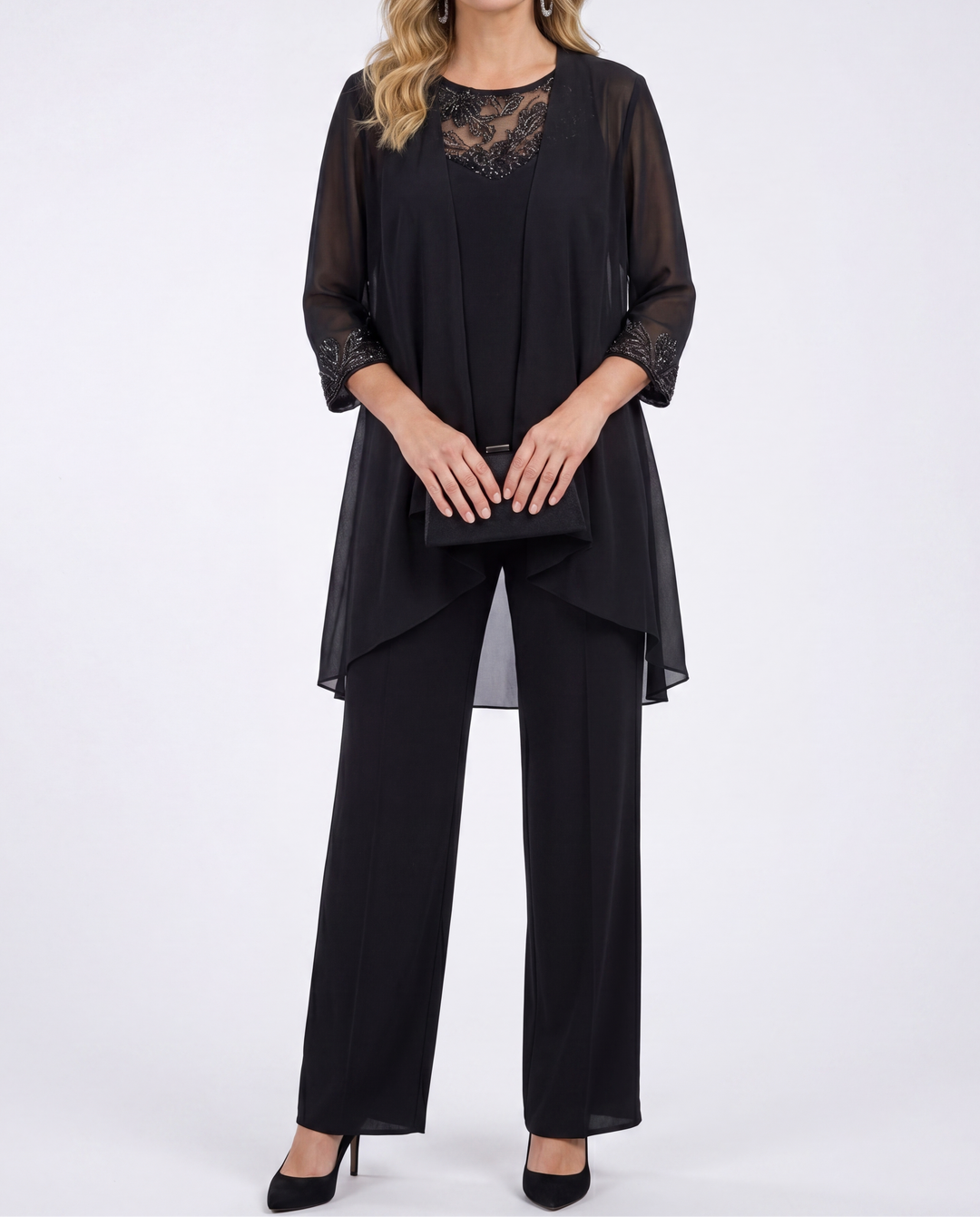 Elena | Flowing Jacket & Wide-Leg Pant Set
