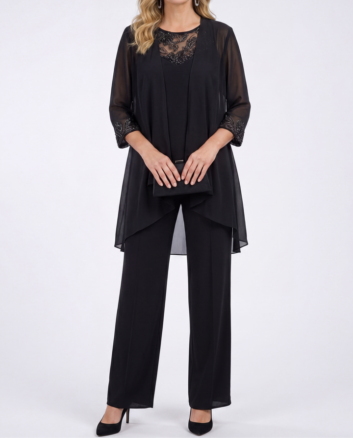 Elena | Flowing Jacket & Wide-Leg Pant Set