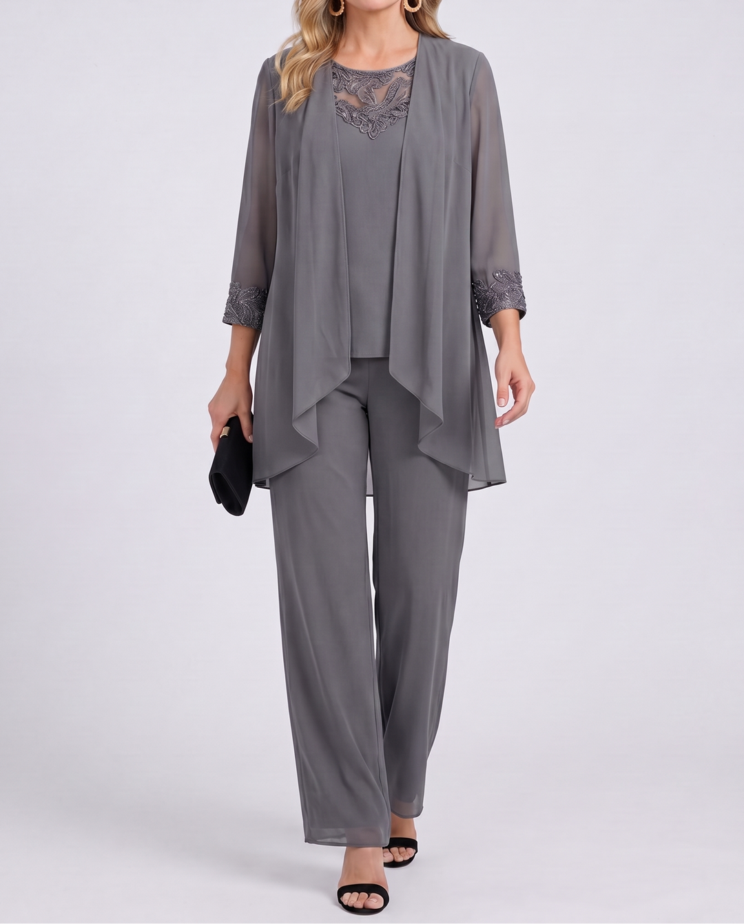 Elena | Flowing Jacket & Wide-Leg Pant Set