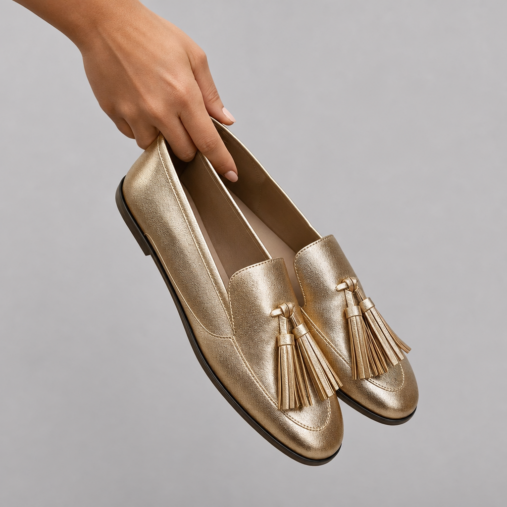 Donatella | Moccasin with Golden Tassels