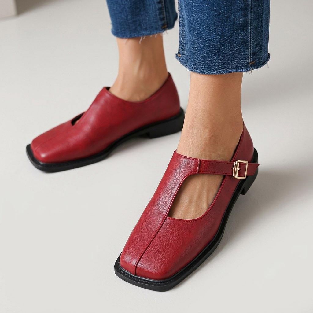 Rosalind | Square Toe Comfort Flats