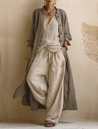 Rosemary Layered Three-Piece Set - Beige