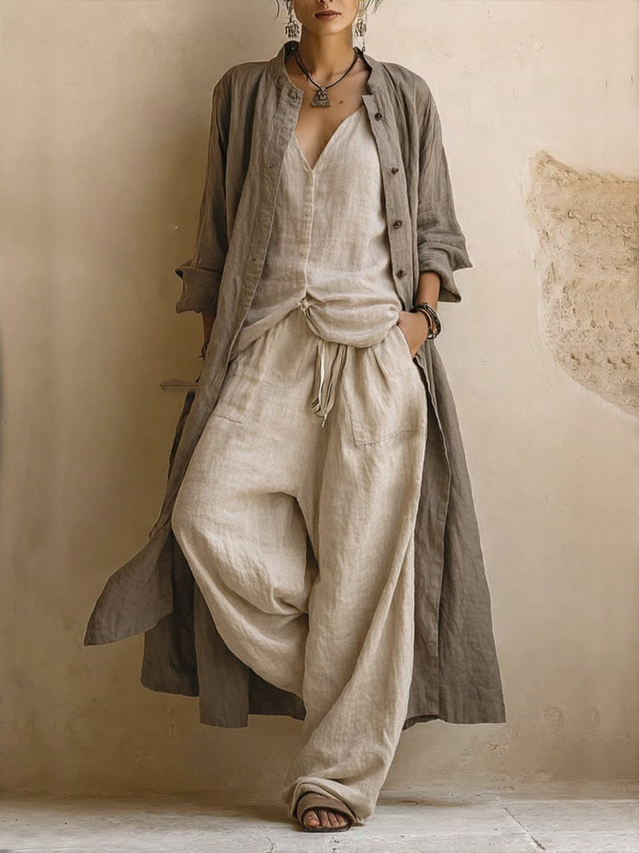 Rosemary Layered Three-Piece Set - Beige