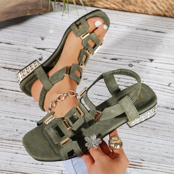 Pietra | Embellished slingback flats
