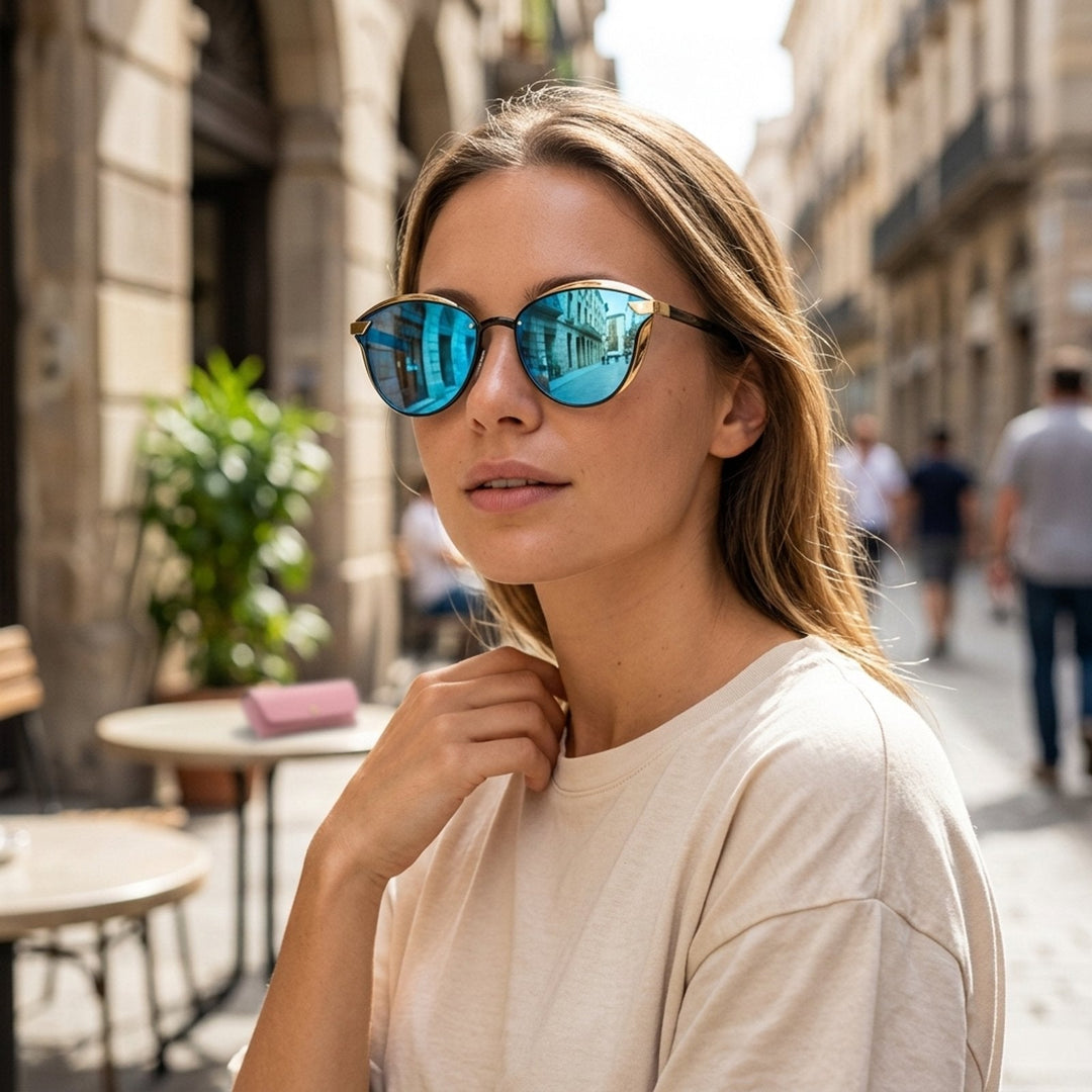 Runa | Polarised Cat-Eye Sunglasses with Case