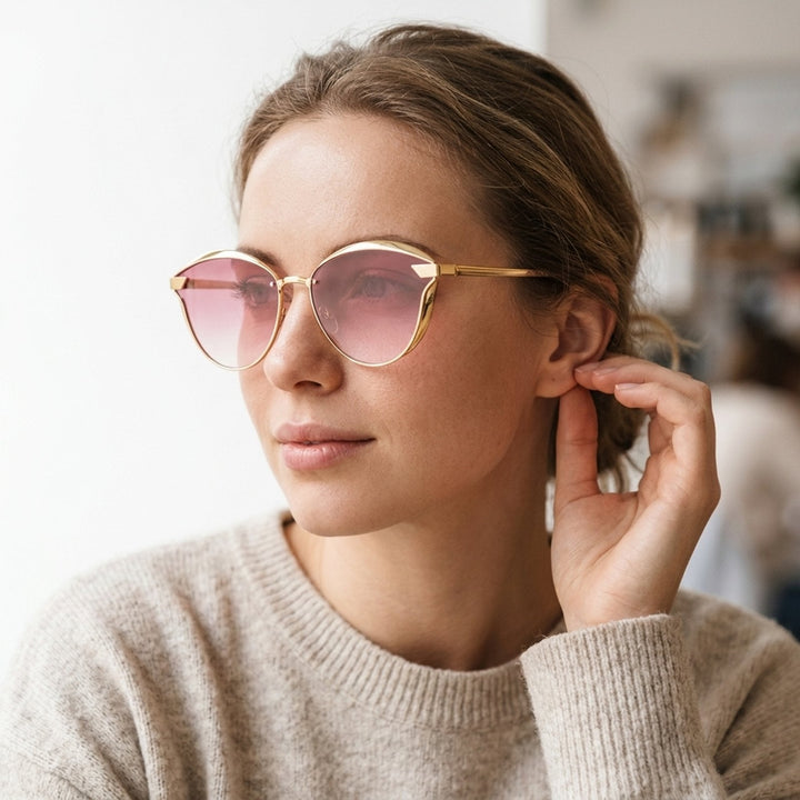 Runa | Polarised Cat-Eye Sunglasses with Case