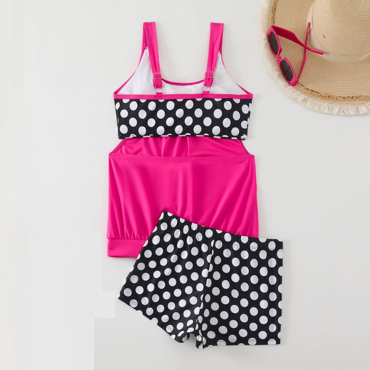 Jade | Polka Dot Tankini & Shorts Set