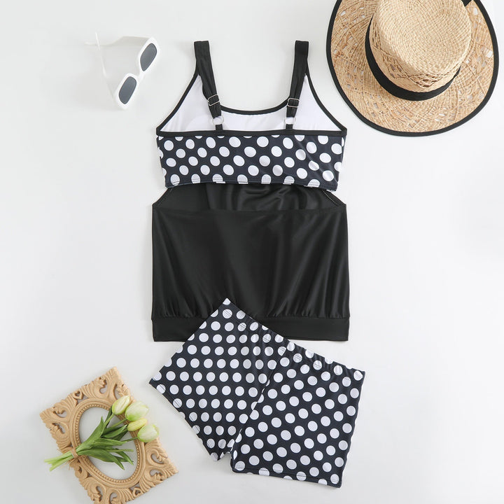 Jade | Polka Dot Tankini & Shorts Set