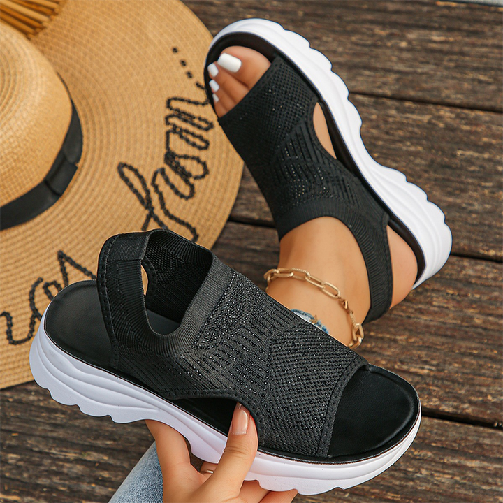 Piper | Knit Flatform Slip-On Sandals