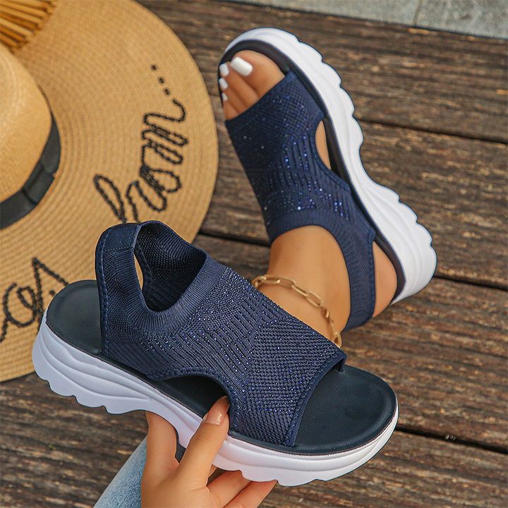 Piper | Knit Flatform Slip-On Sandals