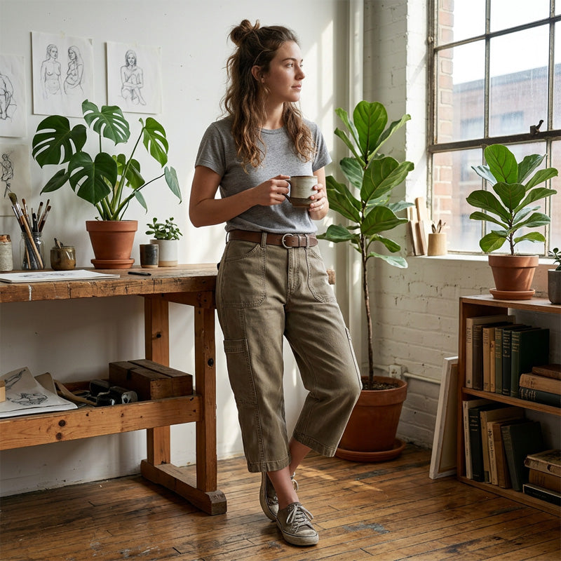 Harper | Casual Cargo Capri Trousers